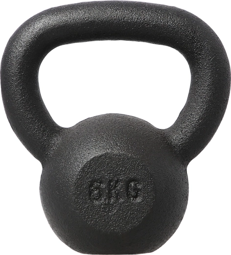 Håndvægt-kettlebell i støbejern HMS 6 kg sort