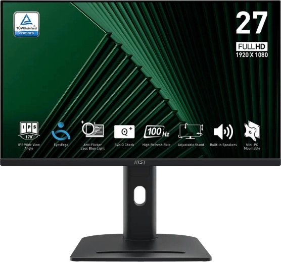 MSI Pro MP275PG 27" IPS Full HD-skærm 100 Hz med ergonomisk stander