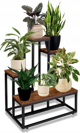 Blomsterstander RENEW FORCE i loftstil med 4 hylder