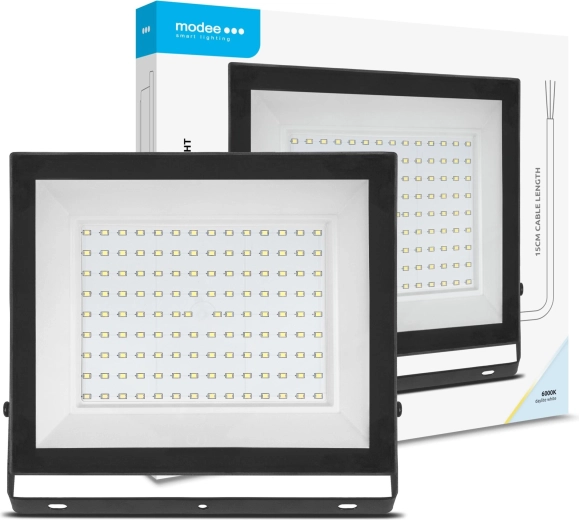 Modee LED projektør E‑series Slim 100 W, 120°, 8000 lm, kold hvid