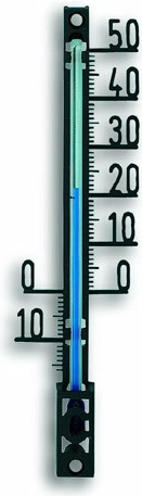 TFA udendørs analogt termometer i plast, sort, XS