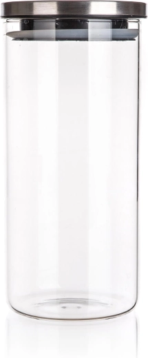 Glaskrukke FREIA 1,45 l med låg i rustfrit stål