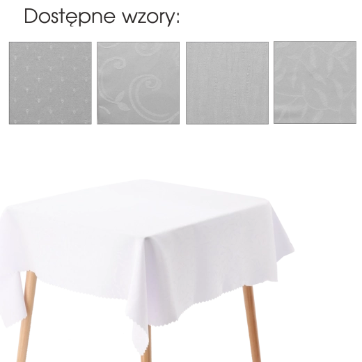 Hvidt polyesterdug 140 × 220 cm