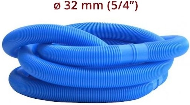 Bassin-slange 32 mm (5/4") i metermål – 1 m, blå