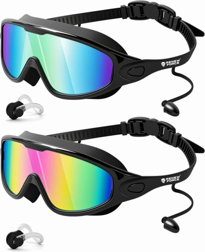 Sæt med 2 svømmebriller RENEW FORCE med UV 400-filter