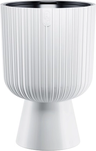 Blomsterkrukke KELI Mika 30 cm hvid med indsats
