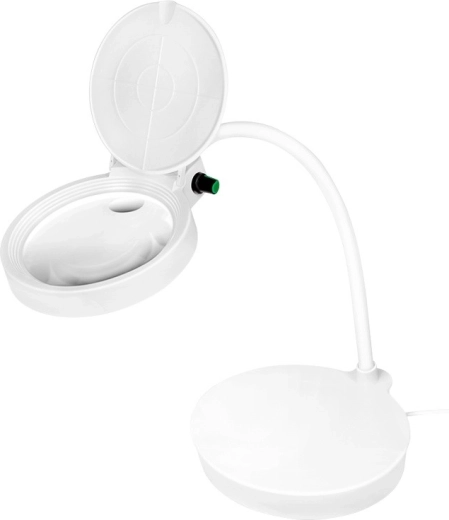 Bord-LED-lup med fleksibel svanehals og beskyttelseslåg – 8 og 36 dioptrier