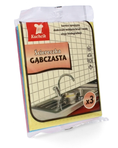 Svampeklude Kuchsik, 100% cellulose, 3 stk