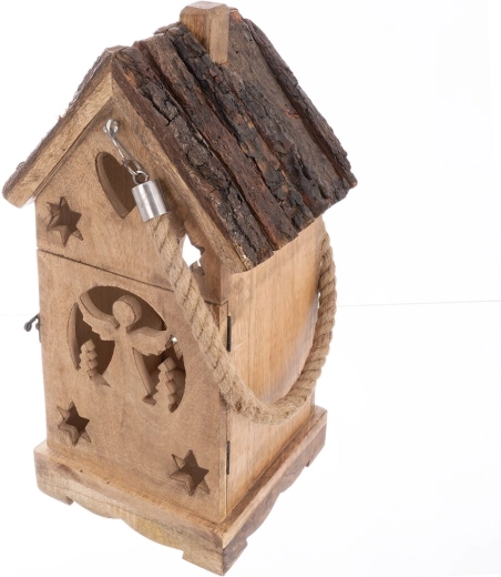 Dekorativ lanterne hus med engel