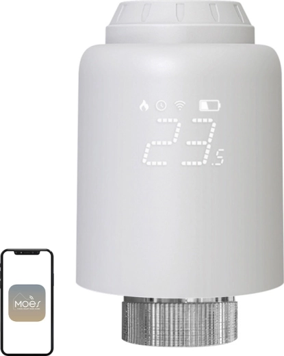 Moes intelligent termostatisk radiatorventil ZigBee Tuya ZTRV-PJ-601-MS