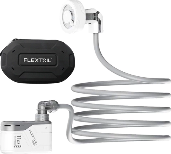 Flextail Max bærbart brusebad med etui – hvid