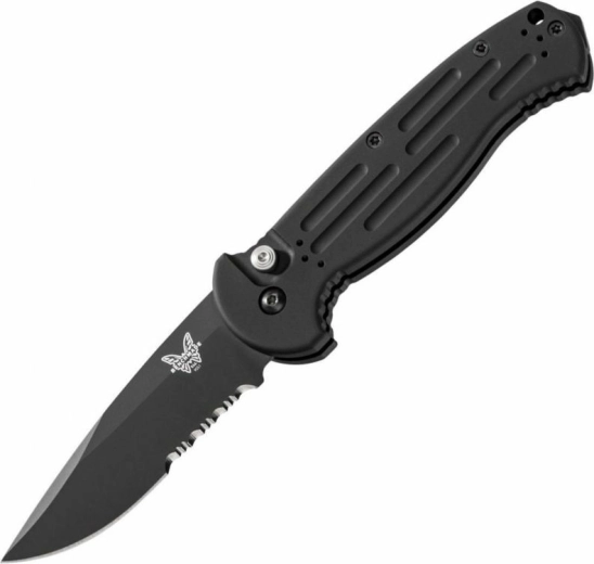 Benchmade AFO II automatisk lommekniv 9 cm, sort Cerakote, Cordura-etui