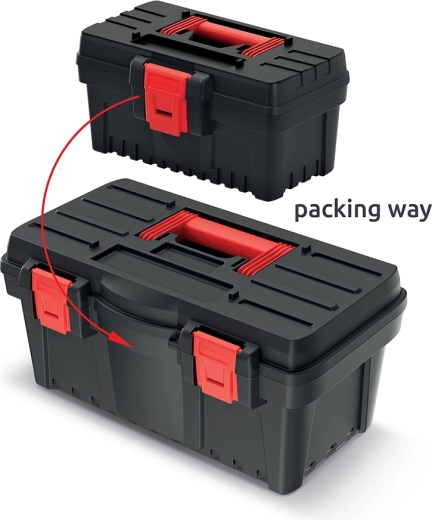 Sæt værktøjskufferter 2-i-1 Prosperplast DARK 50 + DARK 30, sort