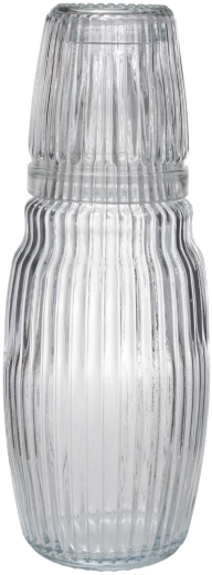 Glaskaraf 1 l med glas