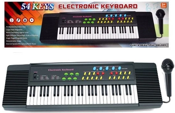 Børneorgel (keyboard) med mikrofon 50 cm - 1 stk.