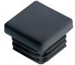 Kvadratisk prop 15 mm af LDPE, sort (20 stk)