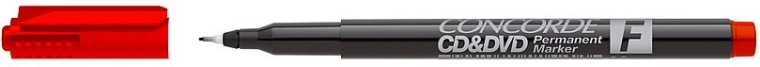 Permanent marker til CD og DVD CONCORDE, rød