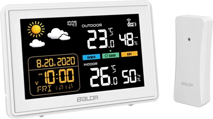 BaldrTherm vejrstation med udendørs sensor