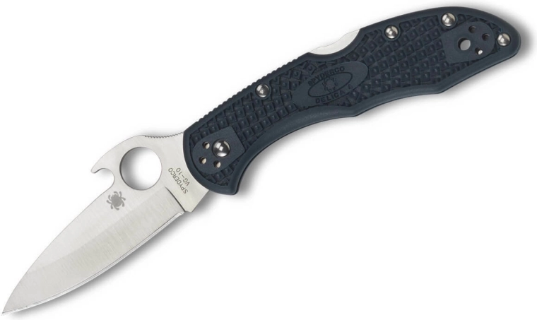 Spyderco Delica 4 Emerson Opener foldekniv 7,4 cm, satin, blågrå FRN