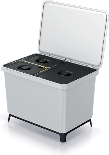 Sorteringsskraldespand PROSPERPLAST Systema 1×23 l + 2×10 l, askefarvet