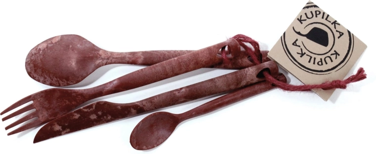 Kupilka bestiksæt Cutlery Cranberry Red – rødt campingsæt