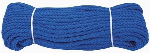 Flettet polypropylensnor uden kerne 6 mm, farvet, 20 m