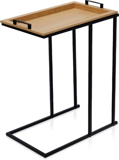 Sidebord i metal til sofa med aftagelig bakke 45 × 28 × 60 cm