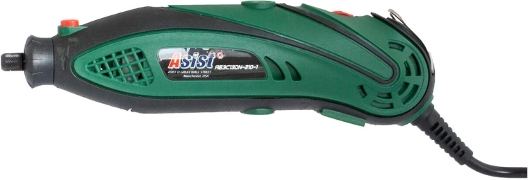 Mini ret slibemaskine 135 W i kuffert med tilbehør 210 dele ASIST