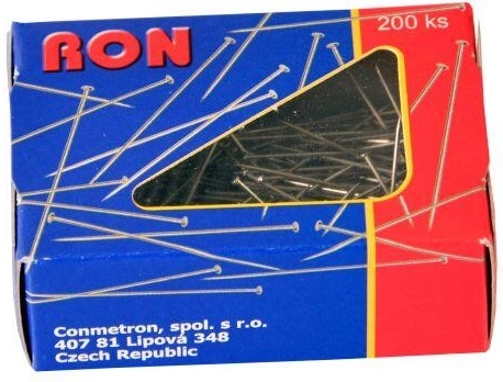 Standard kontorstifter, nikkelbelagte (200 stk)