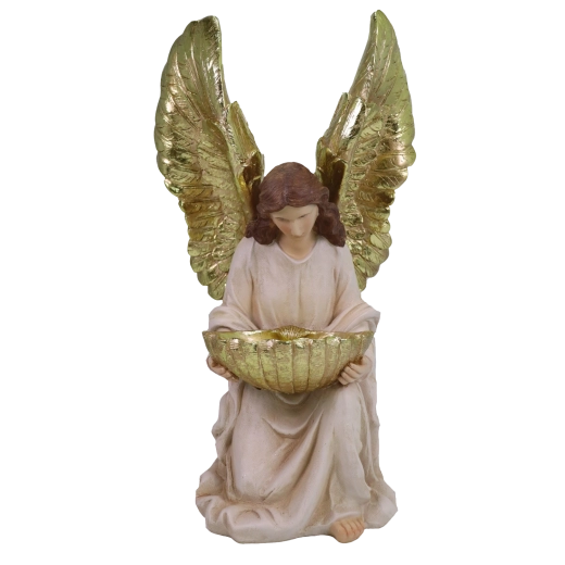 Jule dekorativ englefigur i resin 50 cm - 1 stk.