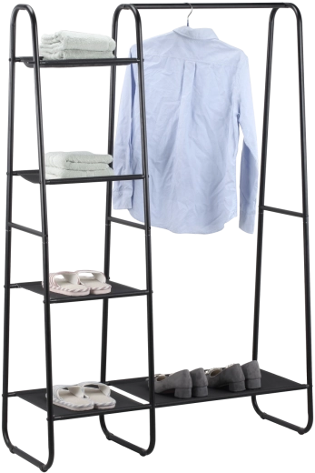 Fritstående metalstativ med 4 hylder 100 × 40 × 150 cm