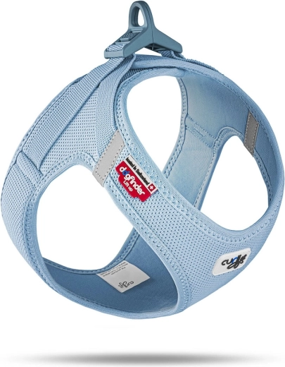 Curli Air-Mesh-sele med spænde skyblue 2XS (2–4 kg)