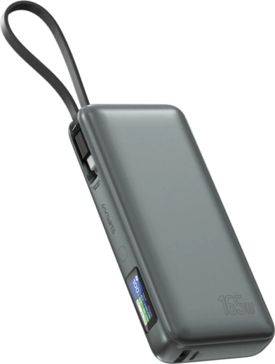 Powerbank Enterprise 20000 mAh 165 W med integreret USB‑C-kabel og LCD