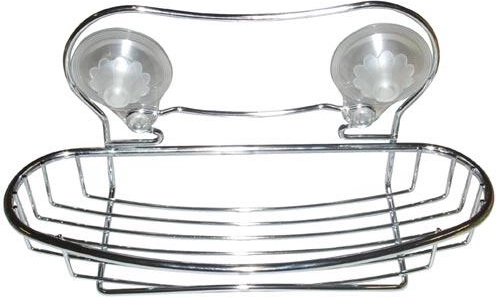 Oval badeværelseshylde 30 × 11 × 4 cm, krom