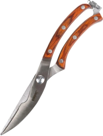 Fjerkræsaks Culinaria 25,5 cm med stålblad og træhåndtag