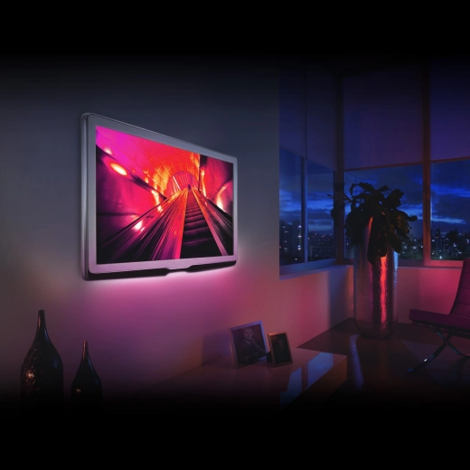 Klipbar RGB LED-strip bag TV'et