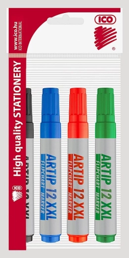 Flipchartmarkører ICO XXL, sæt med 4 farver