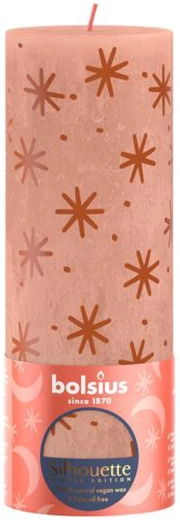 Rustik lys 190 × 68 mm – cremet karamel