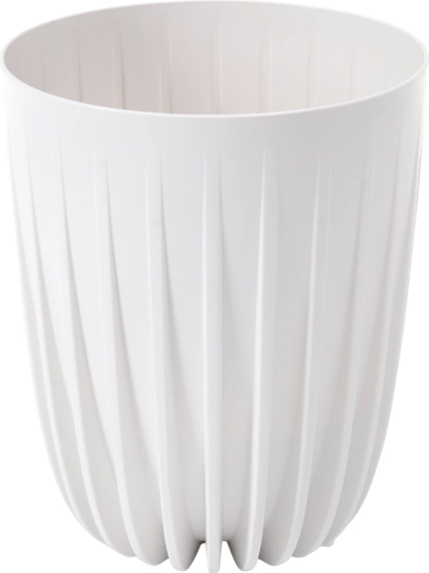 Mira blomsterkrukke 39 cm hvid med aftagelig indsats