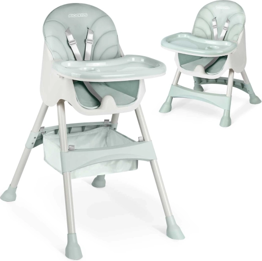 Højstol med bakke Milo grøn 3-i-1