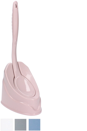 Toiletbørste med holder – kompakt plastiksæt