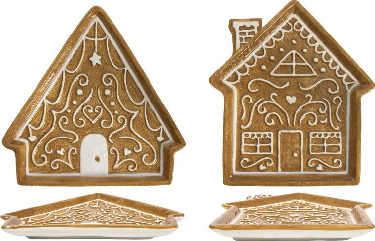 Tallerken Peberkagehus 26 × 24 cm, sæt 2 stk.