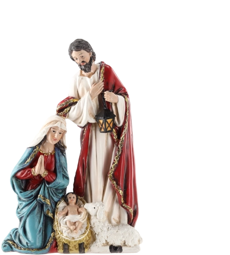 Julekrybbe-figur Hellig familie (Jesu fødsel) - 1 stk.