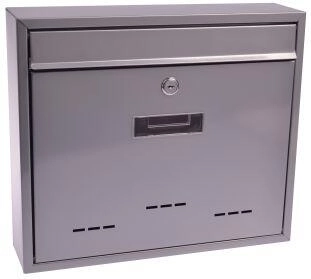 Postkasse RADIM, 360 × 310 × 90 mm, grå