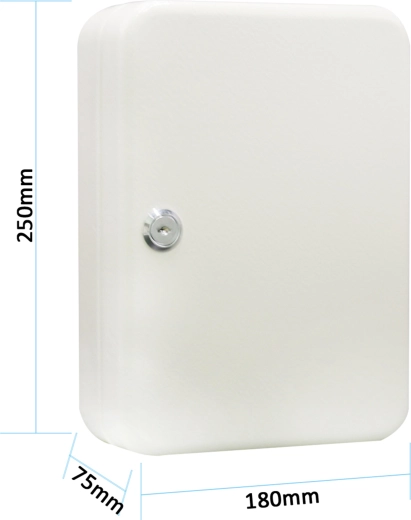 Nøgleskab til 48 nøgler, grå, 250 × 180 × 75 mm