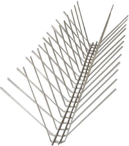 Beskyttelsesspidser mod duer i rustfrit stål 50 × 10 cm, 40 spidser