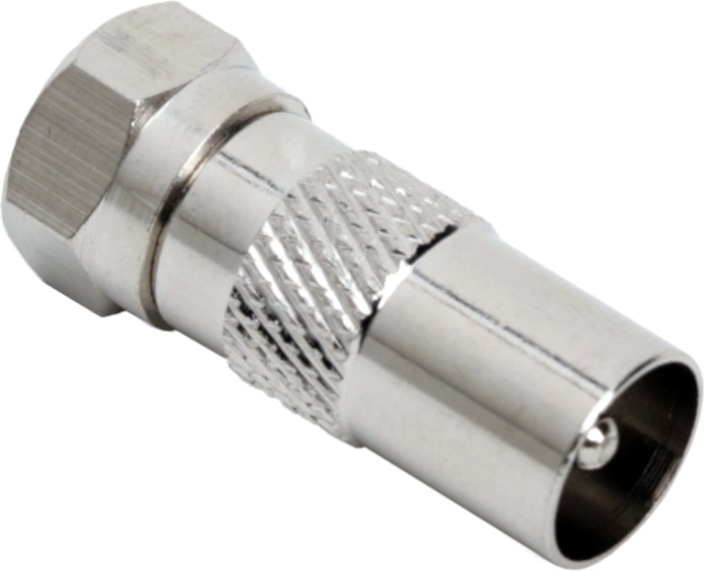 Adapter fra F-stik til TV-koaksialstik