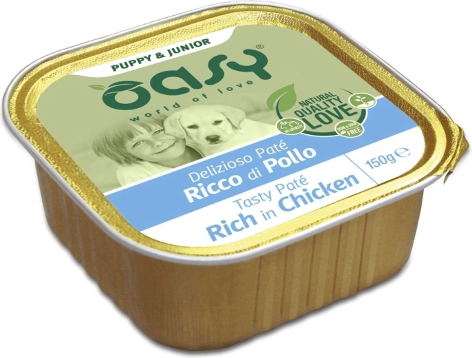 Oasy Tasty Paté Puppy & Junior kyllingepaté til hvalpe 150 g