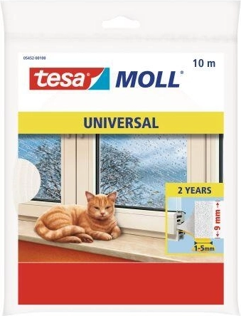 Vinduestætning af skum 9 × 6 mm, hvid, 10 m