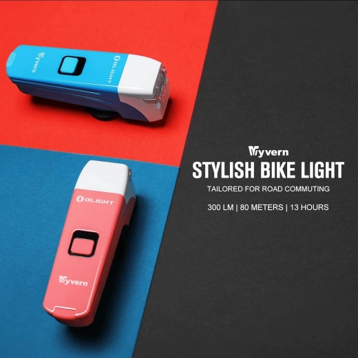 Forlygte til cykel OLIGHT Wyvern Blue, 300 lm, USB‑C